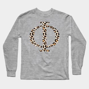 Phi Cheetah Letter Long Sleeve T-Shirt